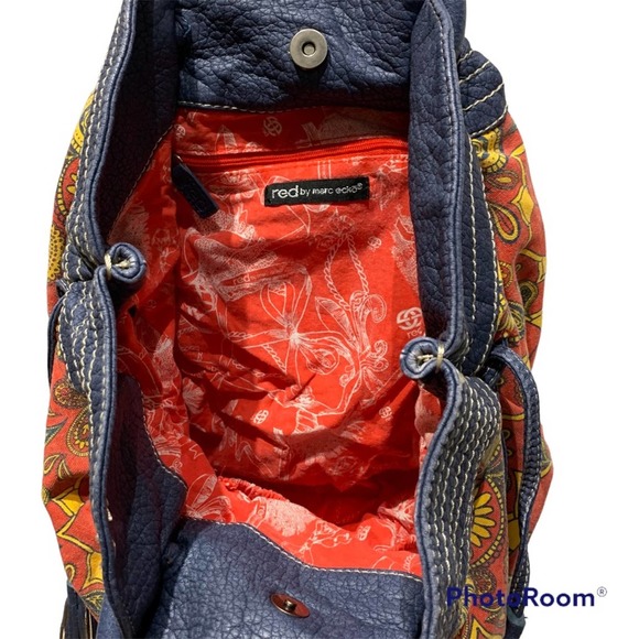 RED BY MARC ECKO - Blue/red/yellow cloth and “leather-like” trim purse - Picture 3 of 10